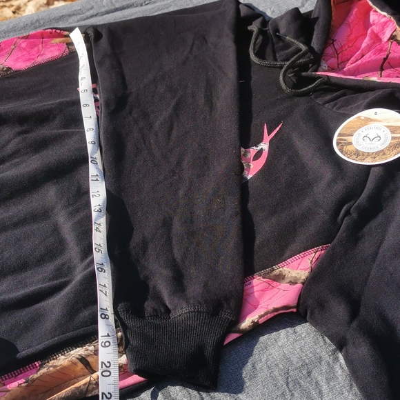 Real Tree Small S Realtree black pink camo New NWT hoodie sweatshirt - Picture 8 of 12